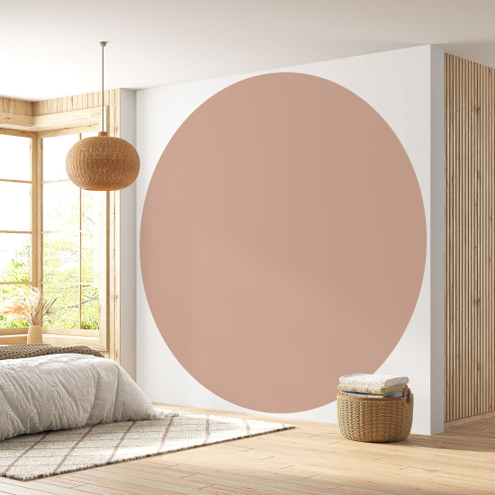 Papier peint rond / cercle - Couleur Tendance - 723