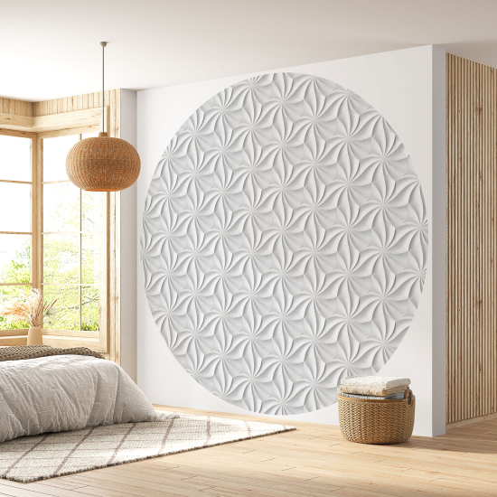 Papier peint rond / cercle - Design 3D