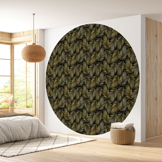 Papier peint rond / cercle - Motif botanique - 575