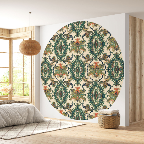 Papier peint rond / cercle - Motif oriental - 549