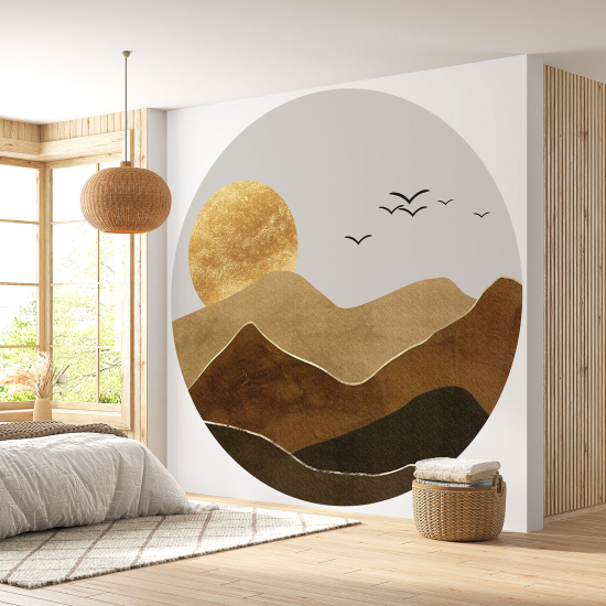 Papier peint rond / cercle - Paysage design