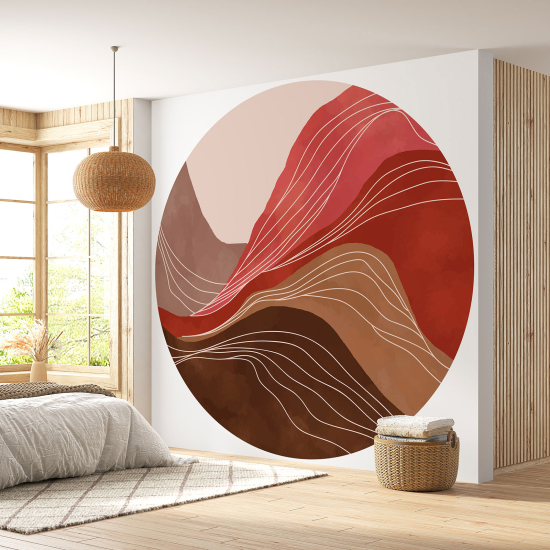 Papier peint rond / cercle - Paysage design