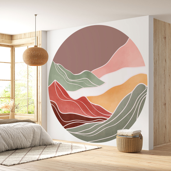 Papier peint rond / cercle - Paysage design