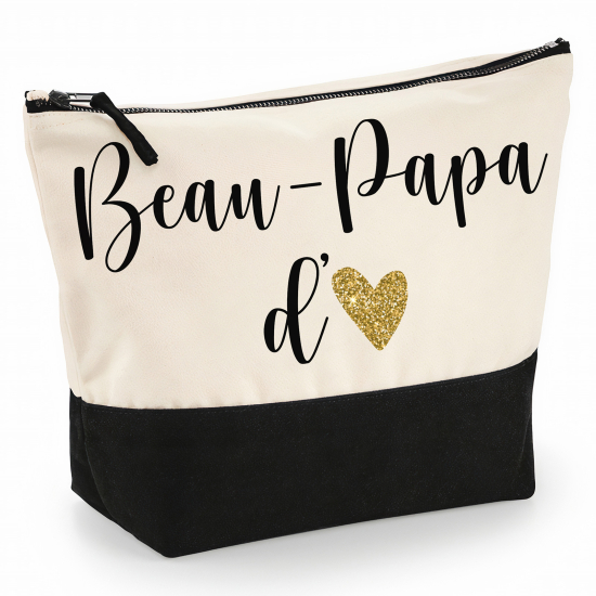 Pochette Coton bi-couleur 28x18 cm - Beau-papa d'amour