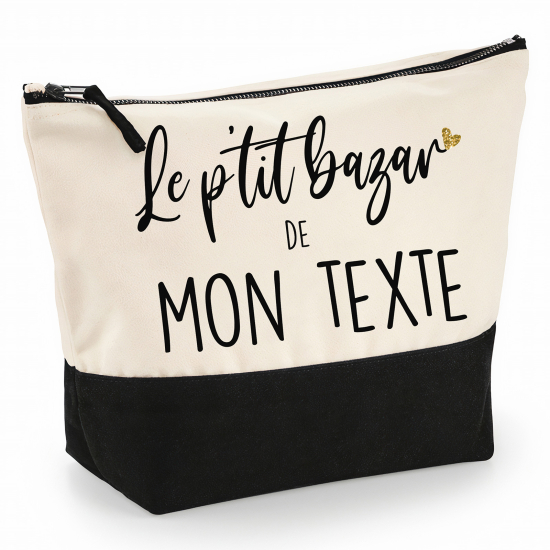 Pochette Coton bi-couleur 28x18 cm - Le p'tit bazar de