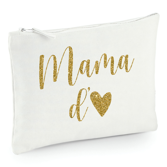 Pochette en toile 22x16 cm - Mama d'amour