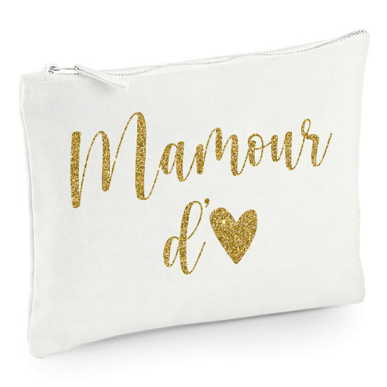 Pochette en toile 22x16 cm - Mamour d'amour