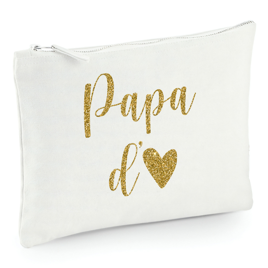 Pochette en toile 22x16 cm - Papa d'amour