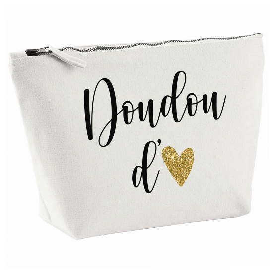 Pochette en toile 28x18 cm - Doudou d'amour