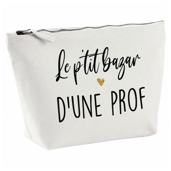 Pochette en toile 28x18 cm - Le p'tit bazar d'une prof