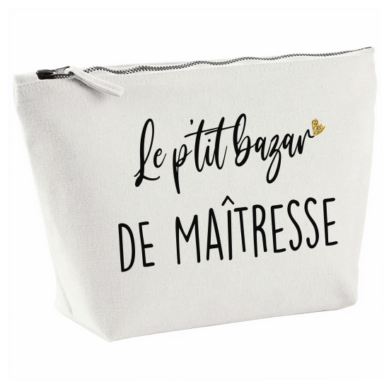 Pochette en toile 28x18 cm - Le p'tit bazar de maitresse