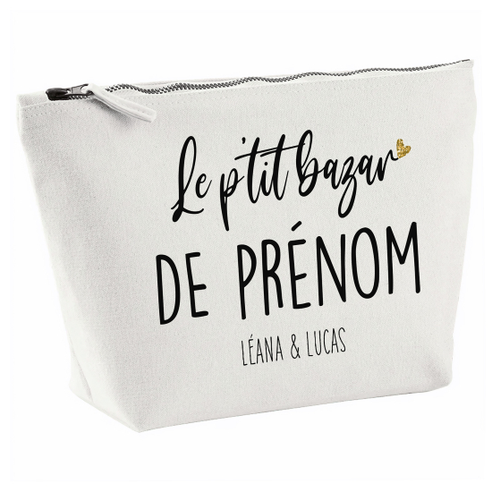 Pochette en toile 28x18 cm - Le p'tit bazar de Prénom