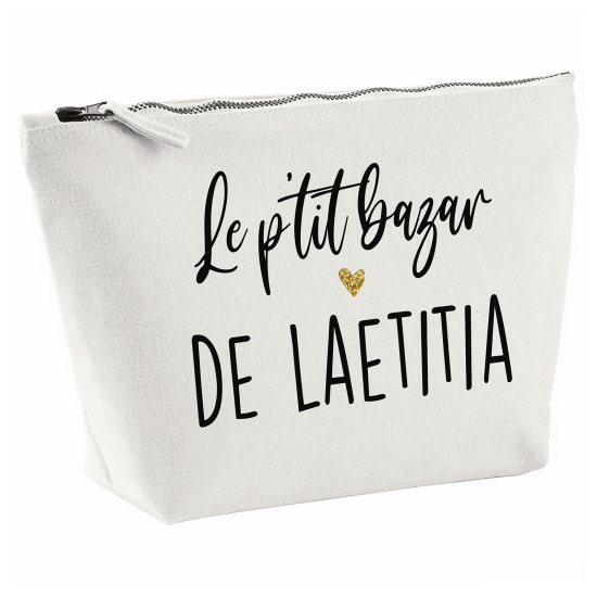 Pochette en toile 28x18 cm - Le p'tit bazar de Prénom