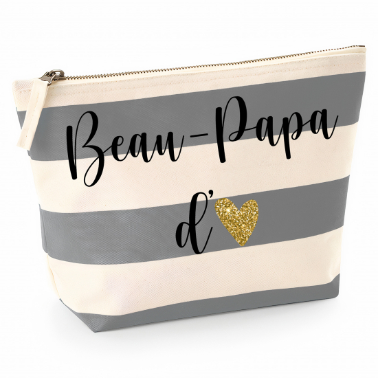 Pochette Nautical a rayures bleues gris - Beau-papa d'amour