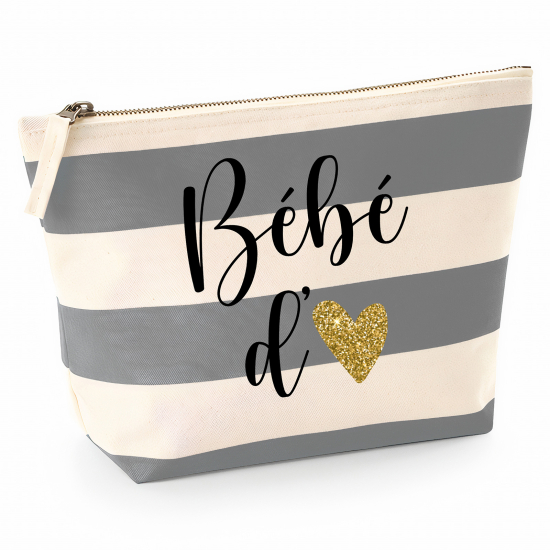 Pochette Nautical a rayures bleues gris - Bébé d'amour