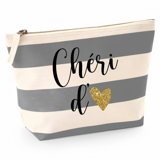 Pochette Nautical a rayures bleues gris - Chéri d'amour