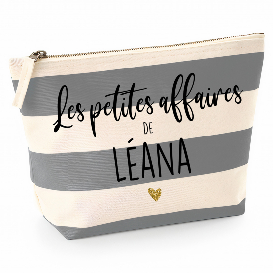 Pochette Nautical a rayures bleues gris - Les petites affaires de