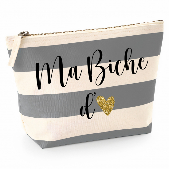 Pochette Nautical a rayures bleues gris - Ma biche d'amour