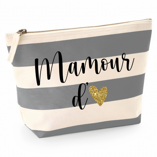 Pochette Nautical a rayures bleues gris - Mamour d'amour