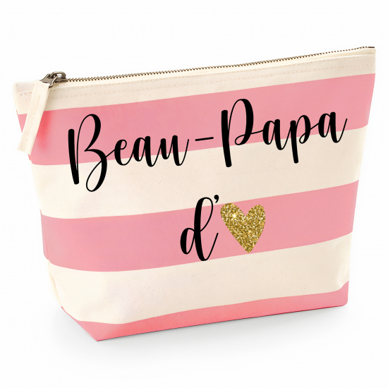 Pochette Nautical a rayures roses - Beau-papa d'amour