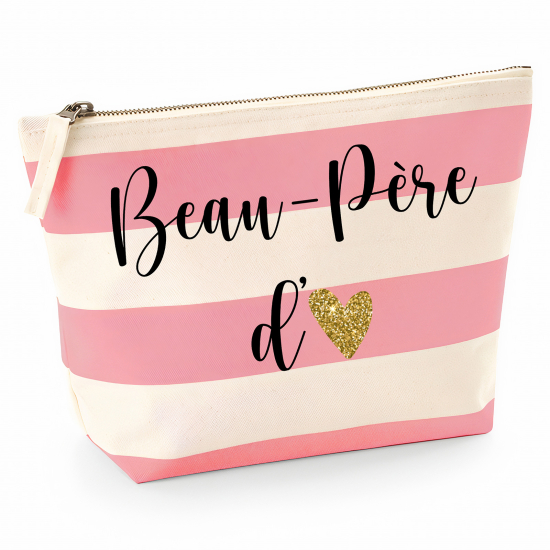 Pochette Nautical a rayures roses - Beau-père d'amour