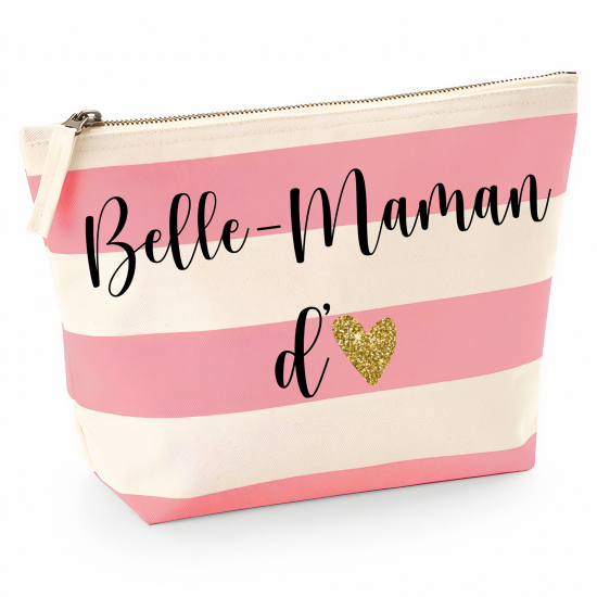 Pochette Nautical a rayures roses - Belle-maman d'amour