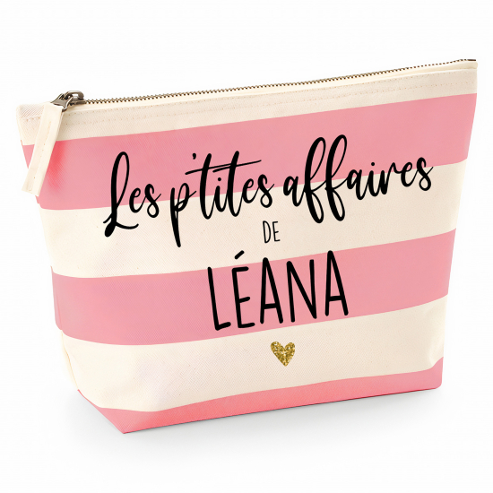 Pochette Nautical a rayures roses - Les p'tites affaires de