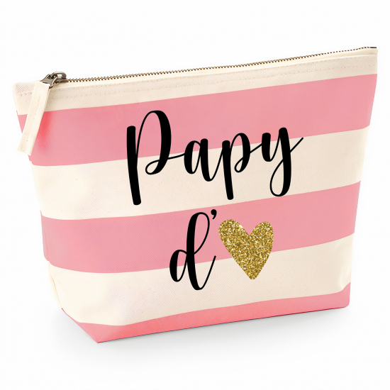 Pochette Nautical a rayures roses - Papy d'amour