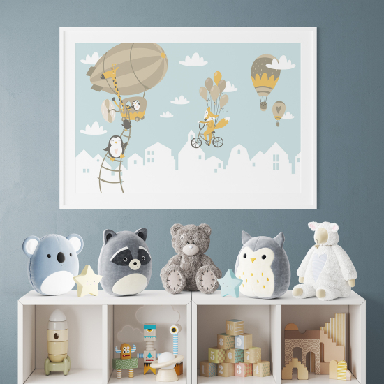 Poster / Affiche enfants - Animaux ballons