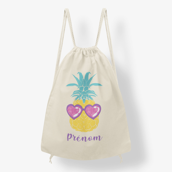 Sac à dos cordon - Design ananas