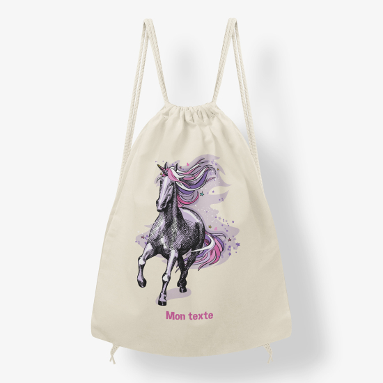 Sac à dos cordon - Licorne