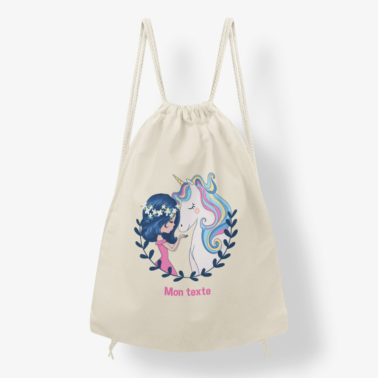 Sac à dos cordon - Licorne