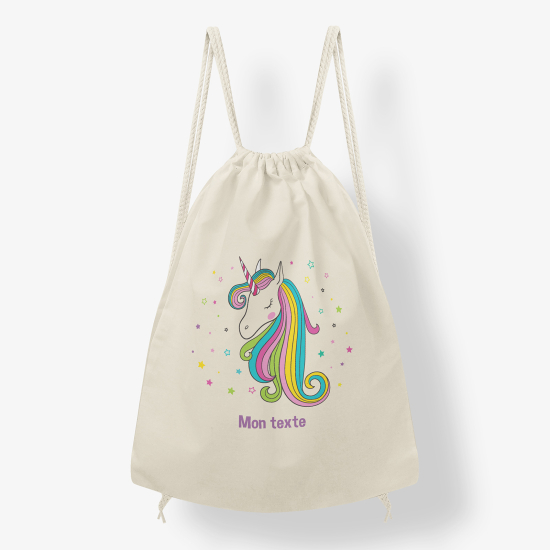 Sac à dos cordon - Licorne