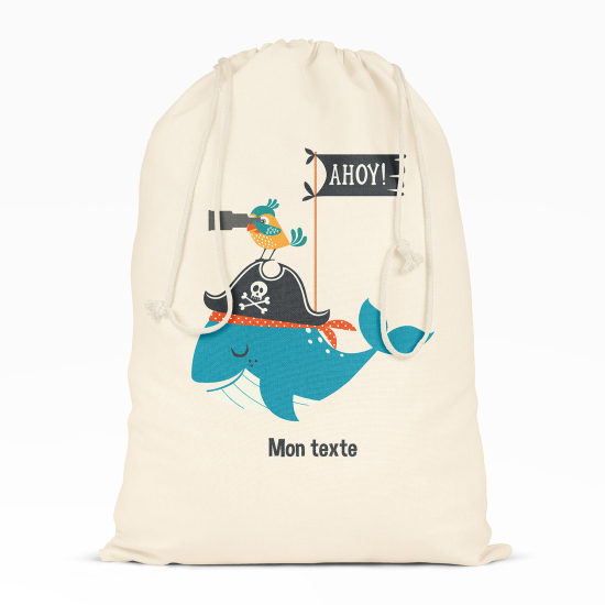 Sac à ficelles - Baleine pirate