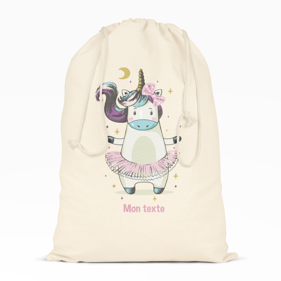 Sac à ficelles - Danseuse licorne