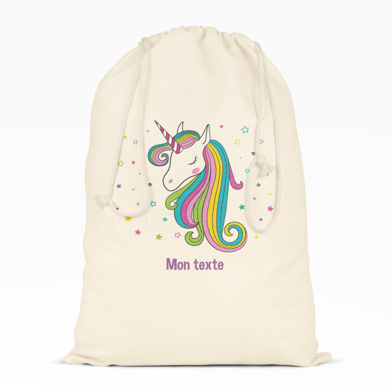 Sac à ficelles - Licorne étoiles