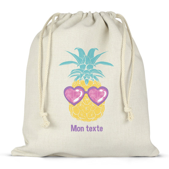 Sac à ficelles personnalisé - Ananas