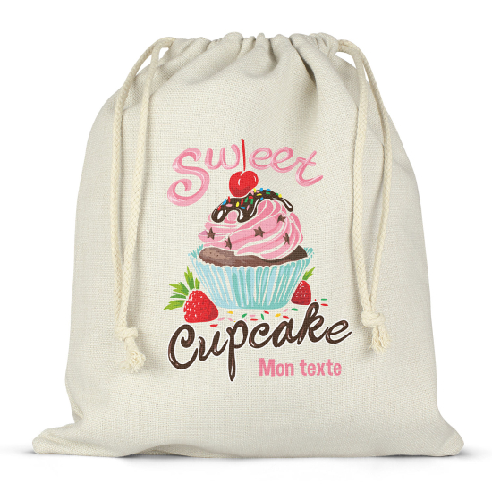 Sac à ficelles personnalisé - Cupcake