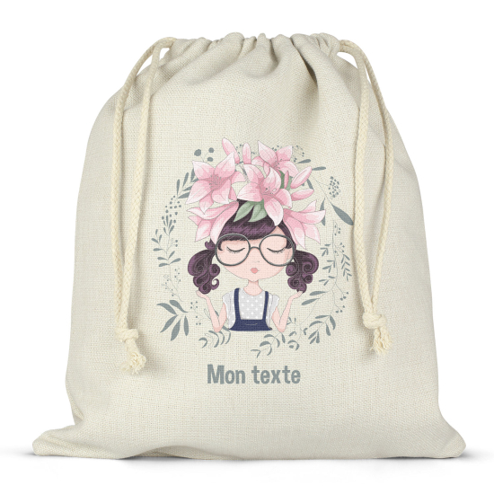 Sac à ficelles personnalisé - Petite fille