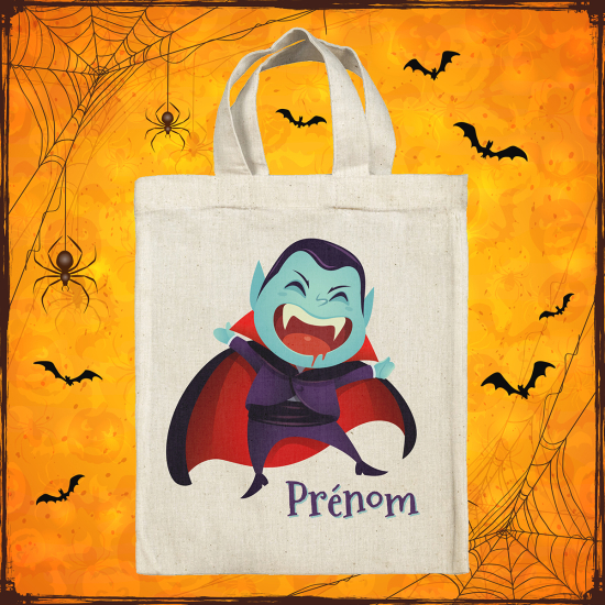 Sac tote bag d'Halloween personnalisé - Vampire