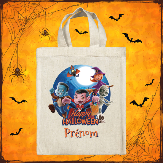 Sac tote bag d'Halloween personnalisé - Vampires