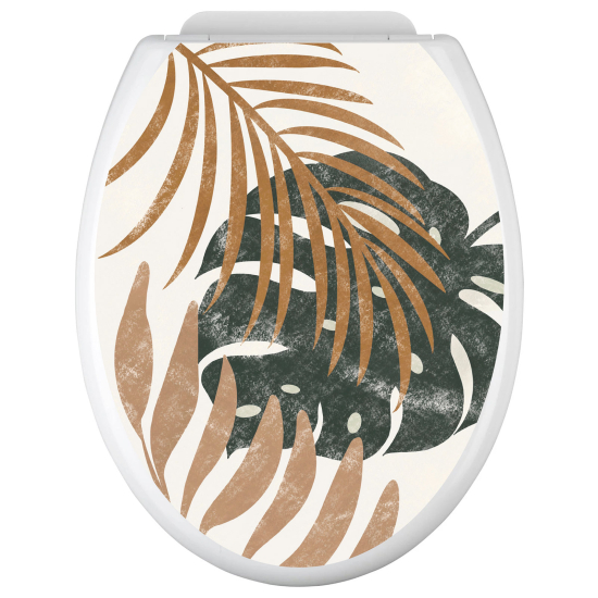 Stickers Abattant WC - Feuilles tropicales