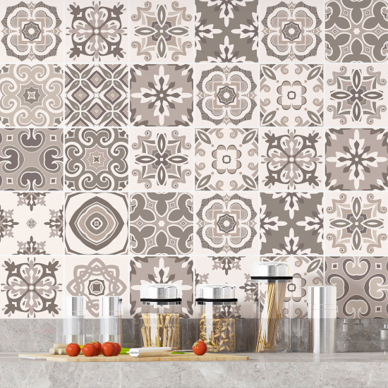 Stickers carrelage - Motif carreaux de ciment