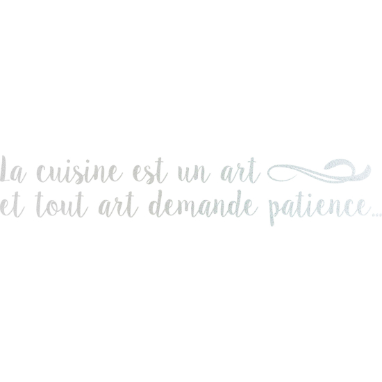 Stickers Dépoli - Citation La cuisine est un art