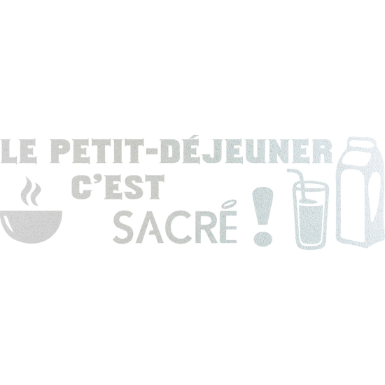 Stickers Dépoli - Citation Le petit-déjeuner