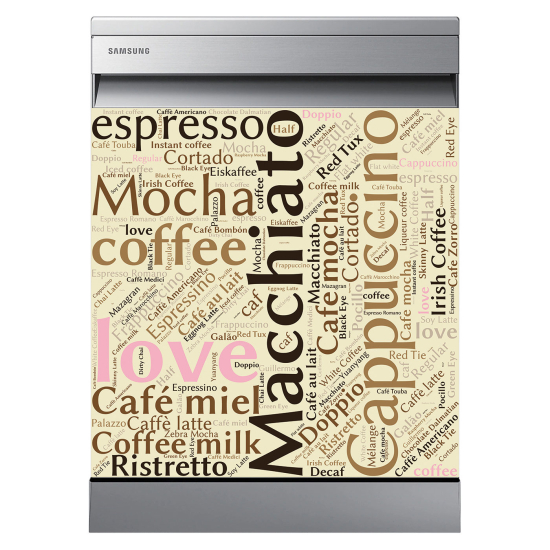 Stickers Lave vaisselle - Coffee