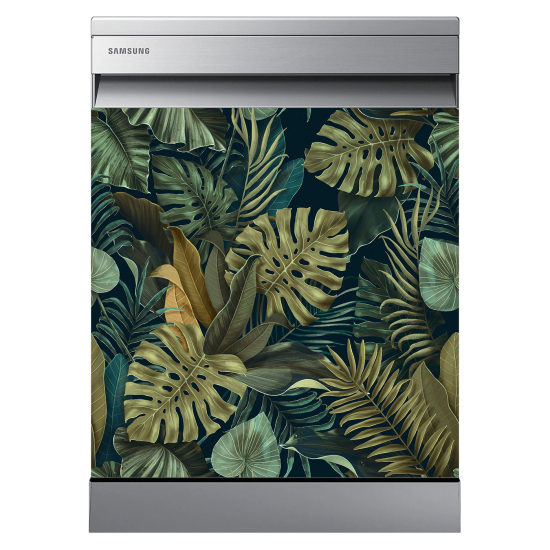 Stickers Lave vaisselle - Feuilles tropicales