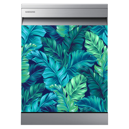 Stickers Lave vaisselle - Feuilles tropicales