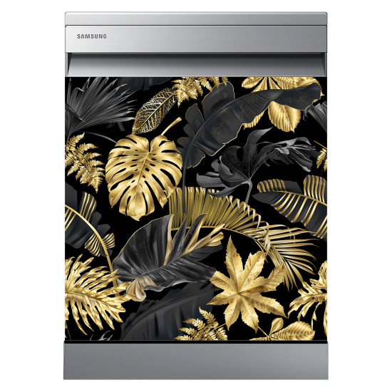 Stickers Lave vaisselle - Feuilles tropicales