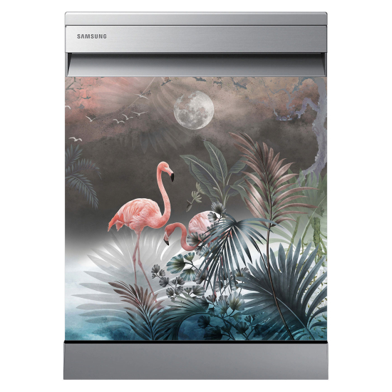 Stickers Lave vaisselle - Flamants roses